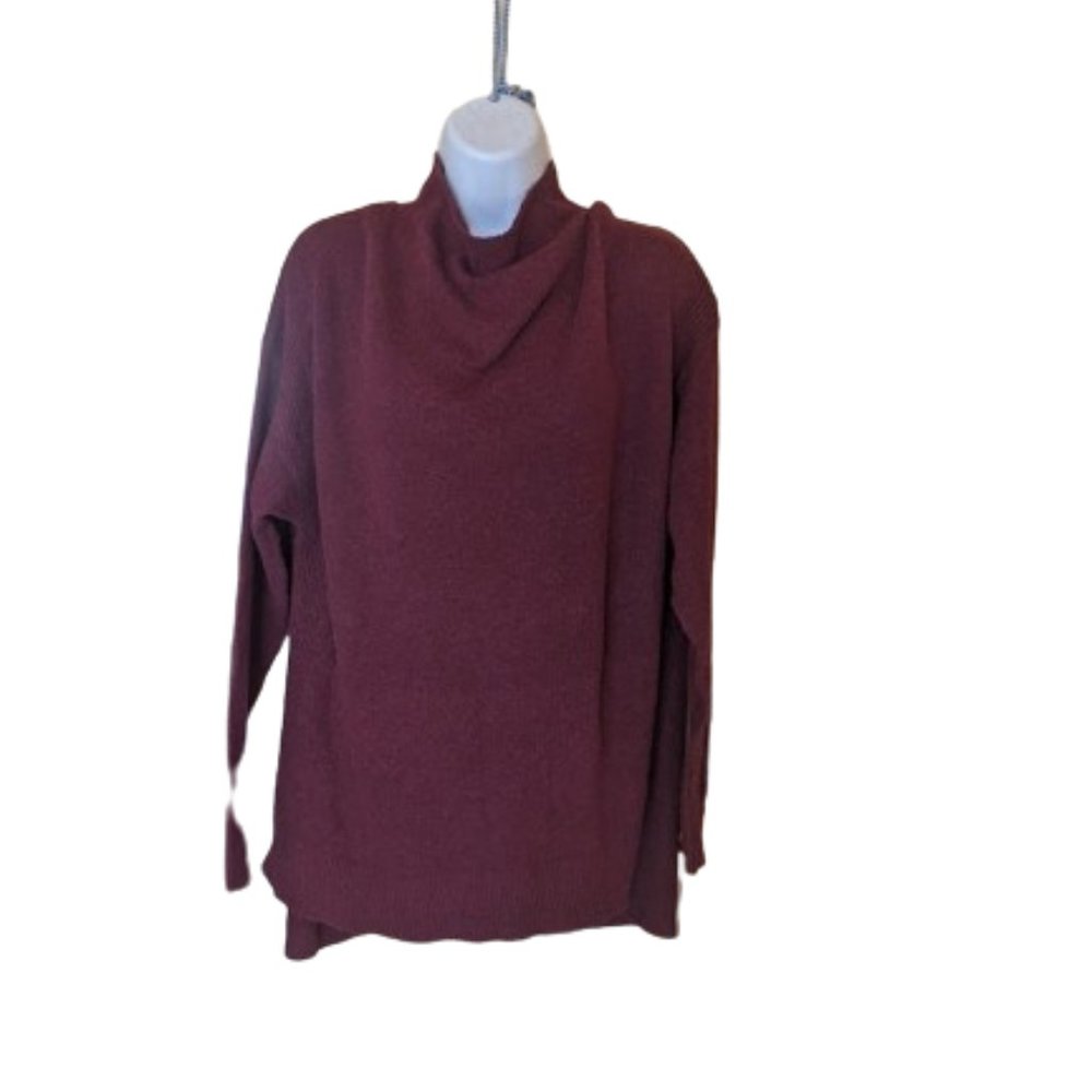 --- ADDITION ELLE  Burgundy Red Mock Neck Sweater Size X